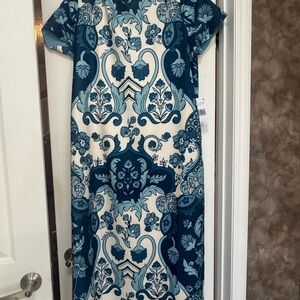 Elegant Teal Floral Maxi Dress